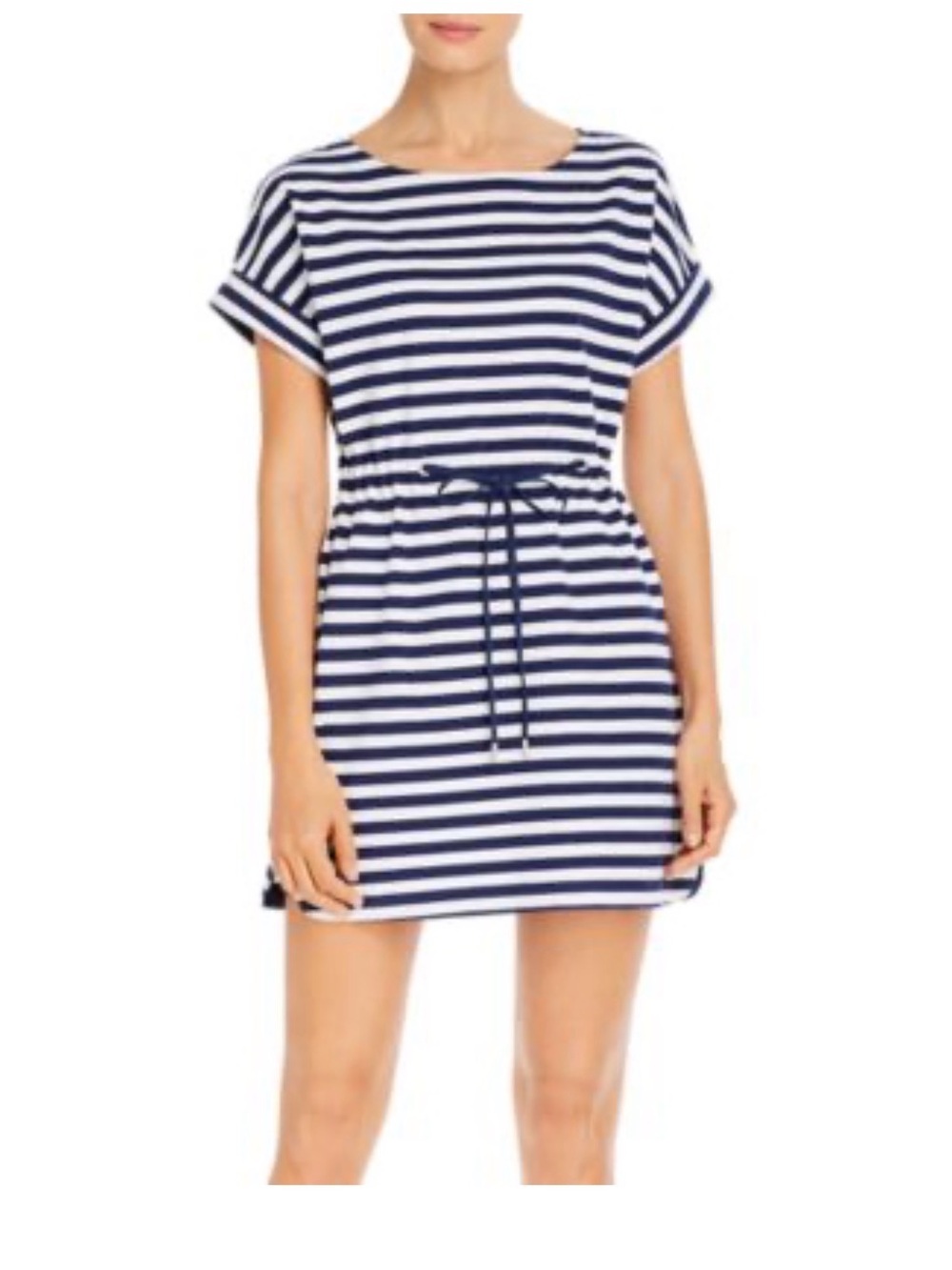 Tommy Bahama Navy and White Striped Drawstring dress /beach cover-up, size XL